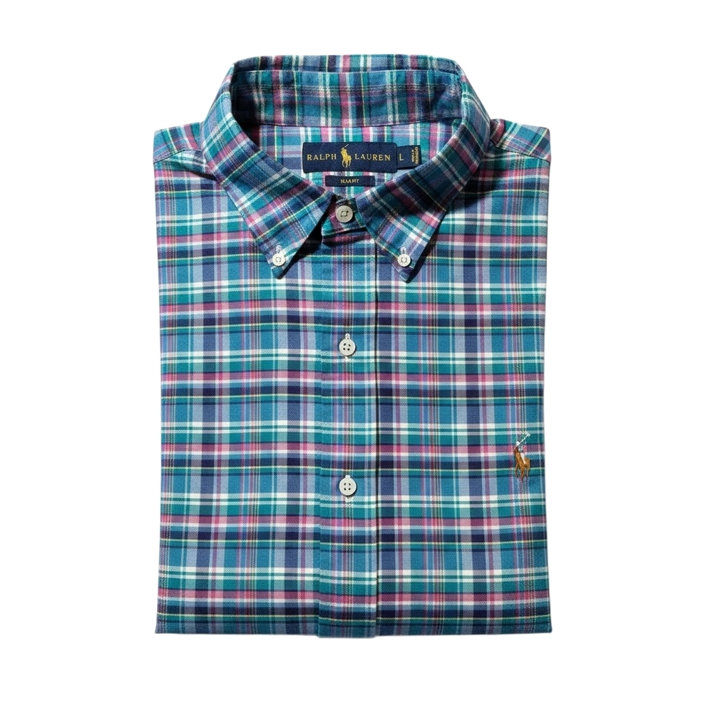 Polo Ralph Lauren Men's Large Slim Fit Long Sleeve Button Down Shirt